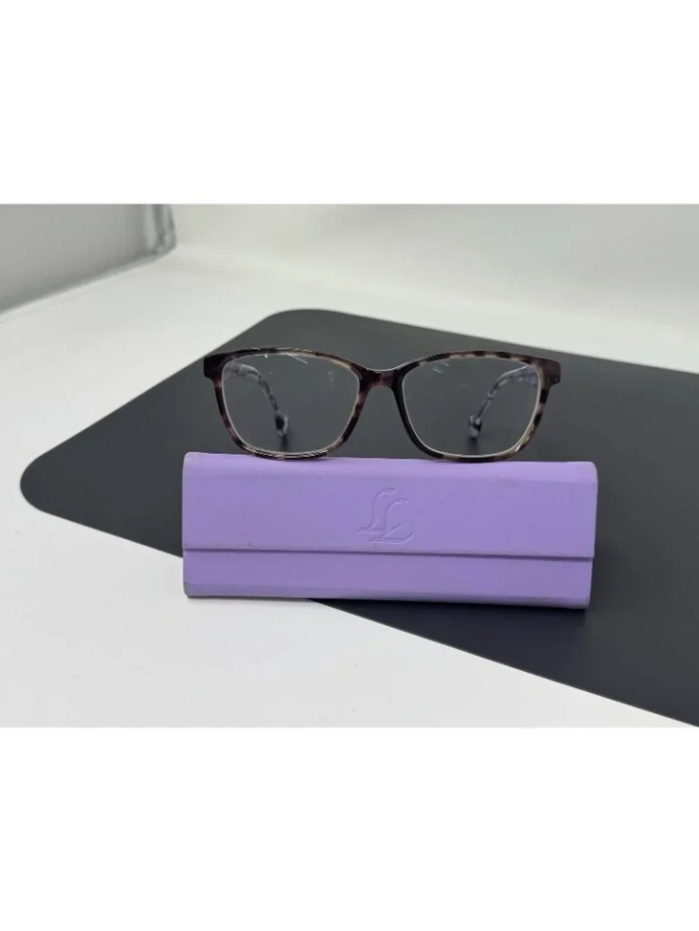 Lisa Loeb Eyewear Spotlight 205 Womens Grape Toffee Tortoise Frames 55-15-140